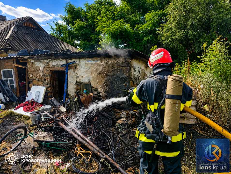Ліквідація пожежі на Кіровоградщині рятувальниками ДСНС