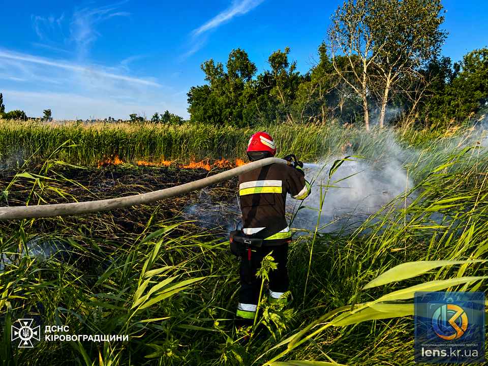 Ліквідація пожежі на Кіровоградщині рятувальниками ДСНС