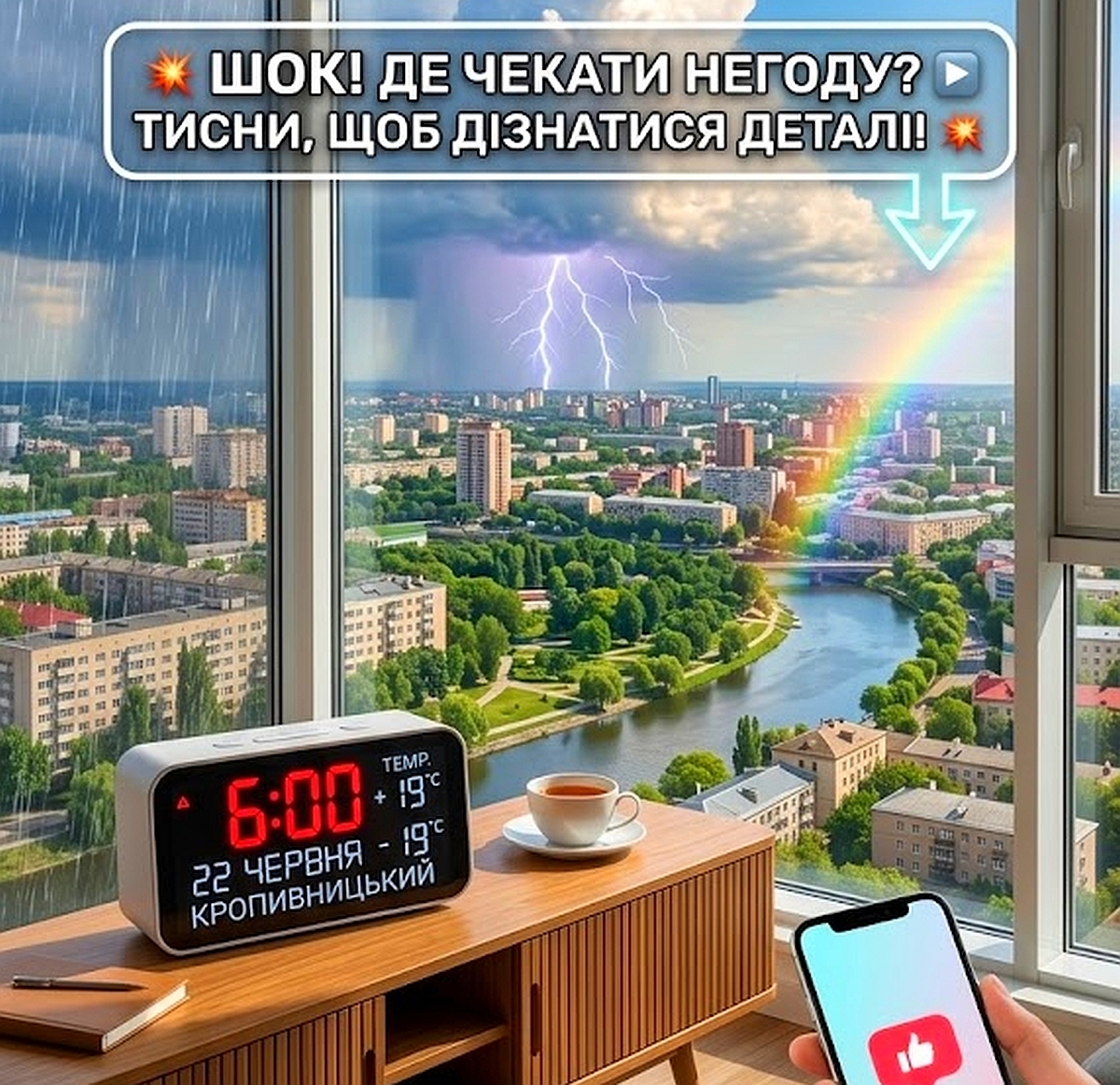 Прогноз погоди на 22 червня в Україні, деталі погоди у Києві та Кропивницькому.