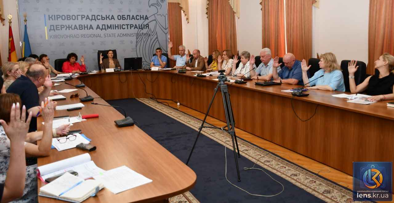 Робоче засідання у Кіровоградській ОВА під головуванням Катерини Колтунової щодо реформи мережі профтехосвіти на 2026-2030 роки.