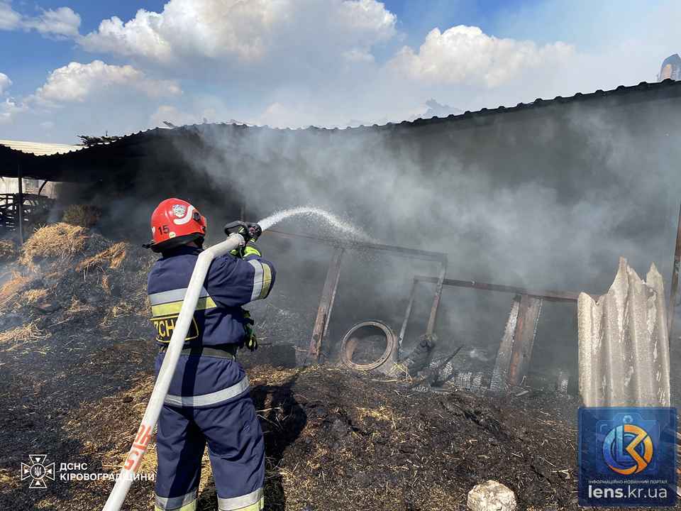 Рятувальники ДСНС ліквідовують пожежі на Кіровоградщині