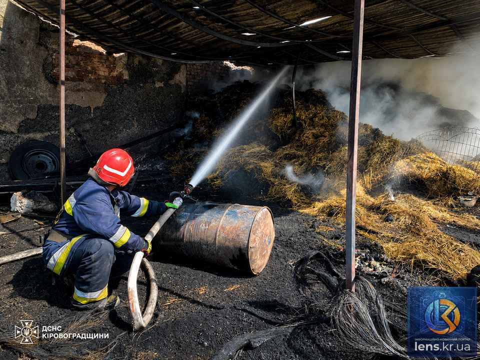 Рятувальники ДСНС ліквідовують пожежі на Кіровоградщині