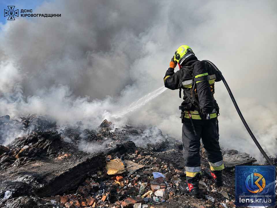 Ліквідація пожежі на відкритих територіях підрозділами ДСНС Кіровоградщини